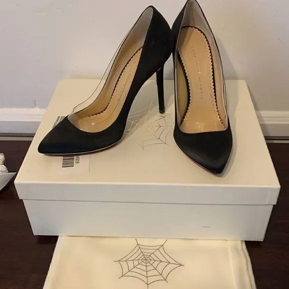 Charlotte Olympiasilk satin party heels size 6,5
